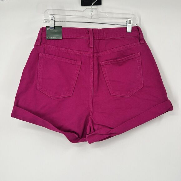 NWT Wild Fable Women's 10 Highest Rise Mom Jean Shorts Pink 100% Cotton - Picture 4 of 8